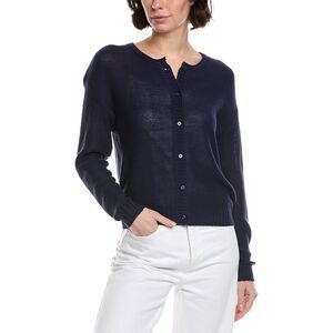 Metric Knits Womens  Linen Cardigan, Blue